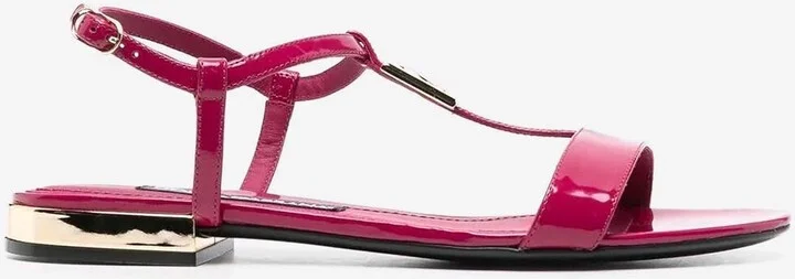 DG Logo Sandals in Patent Leather