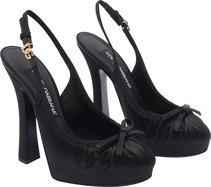 Dg Logo Satin Slingback - Image 2