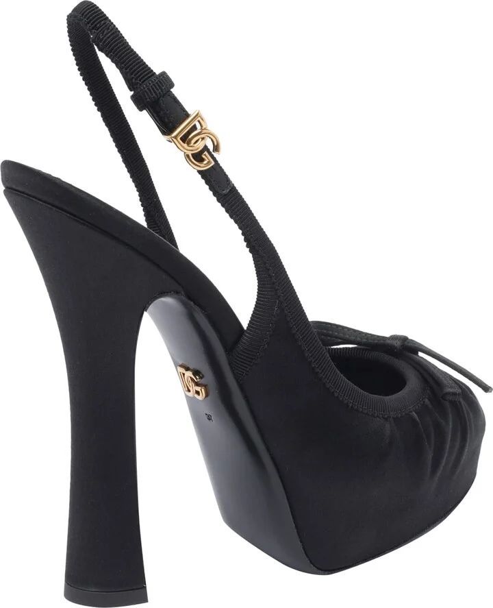 Dg Logo Satin Slingback - Image 3