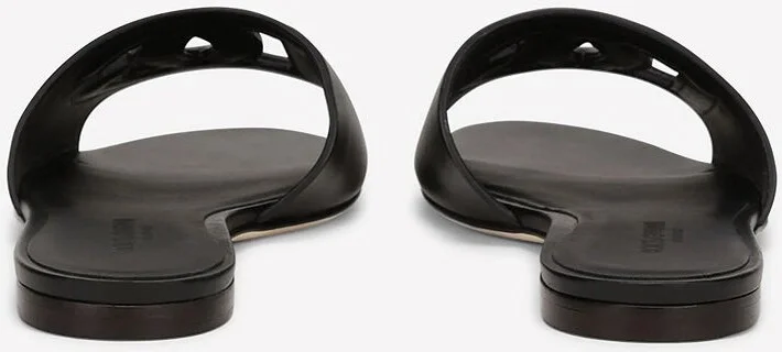 DG Logo Slides in Calf Leather - Image 3