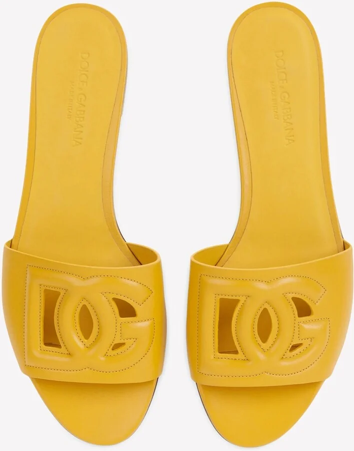 DG Logo Slides in Calf Leather - Image 2