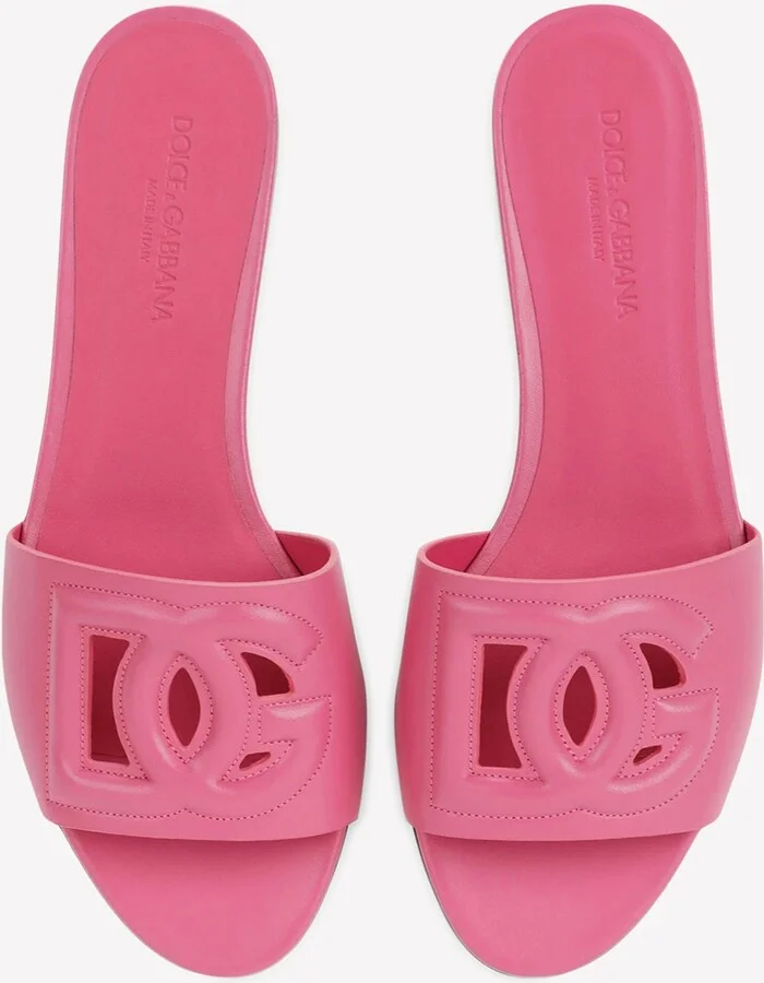 DG Logo Slides in Calf Leather - Image 2