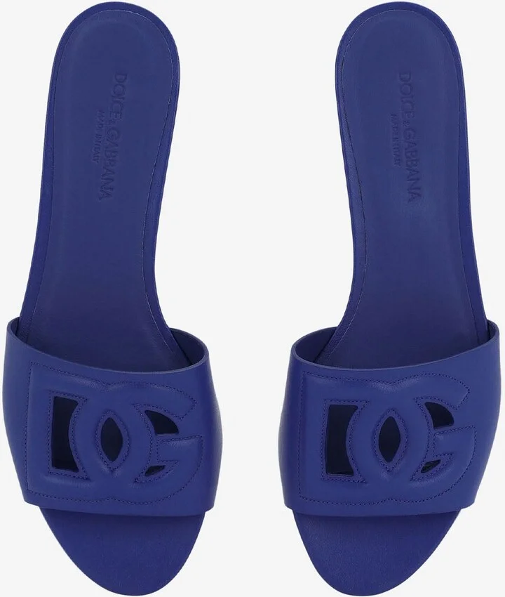 DG Logo Slides in Calf Leather - Image 2