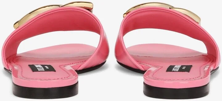 DG Logo Slides in Patent Leather - Image 2