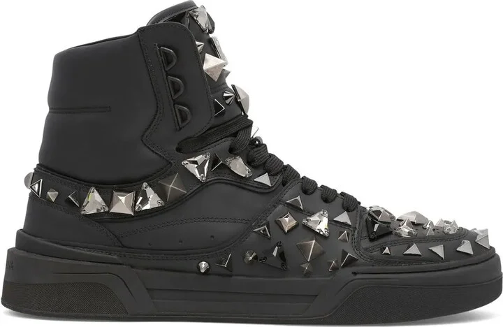 DG logo studded high-top sneakers