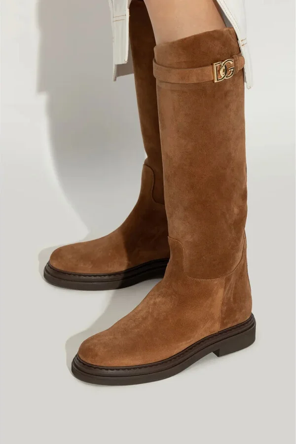 DG-logo suede boots - Image 2