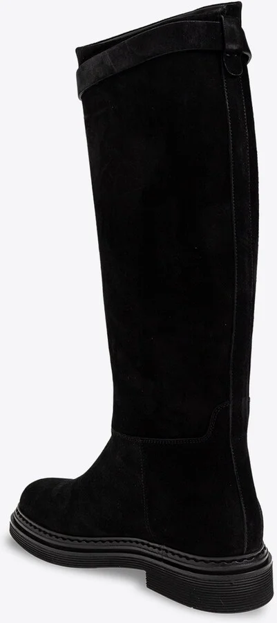 DG Logo Suede Knee-High Boots - Image 2