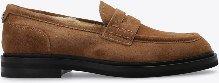 DG Logo Suede Penny Loafers