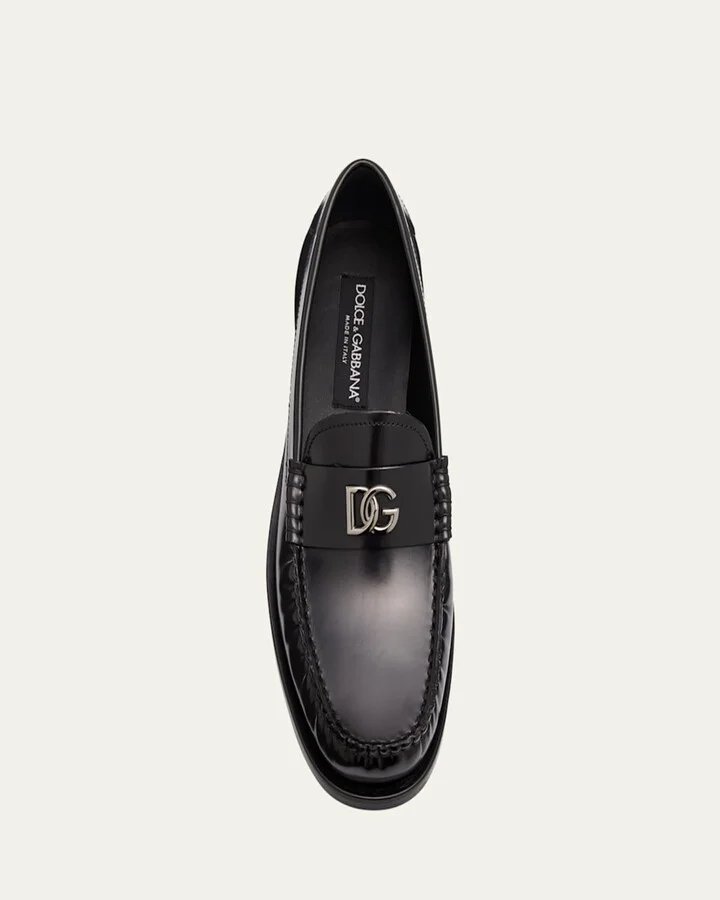 DG Medallion Leather Classic Loafers - Image 2