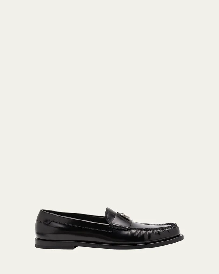 DG Medallion Leather Classic Loafers