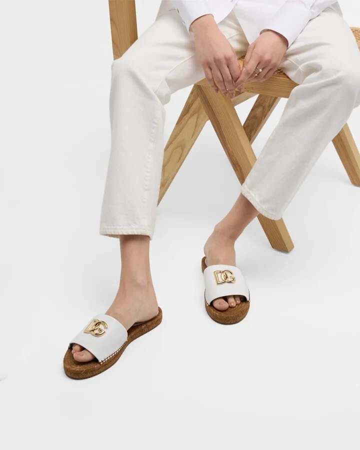 DG Medallion Napa Espadrille Sandals - Image 3