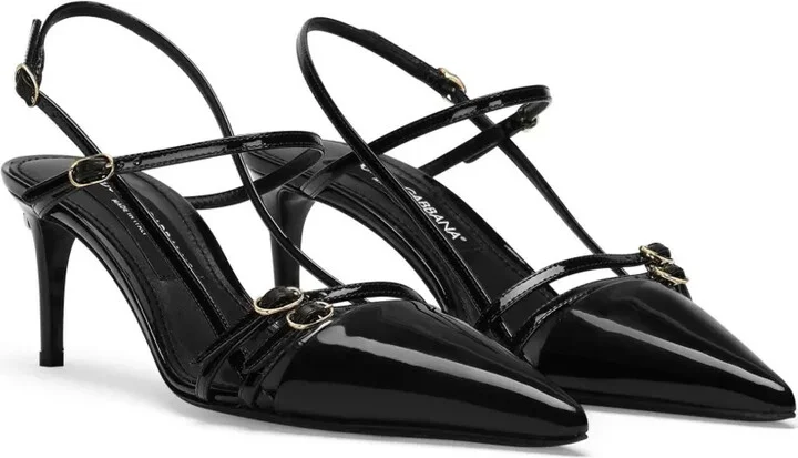 DG-plaque leather pumps - Image 2
