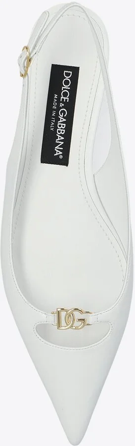 DG Plaque Pointed-Toe Flats - Image 3