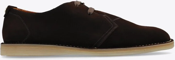 DG Plaque Suede Derby Shoes