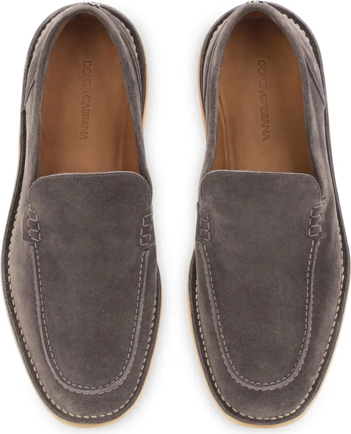 DG-plaque suede loafers - Image 4