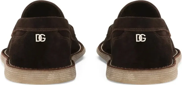 DG-plaque suede loafers - Image 3