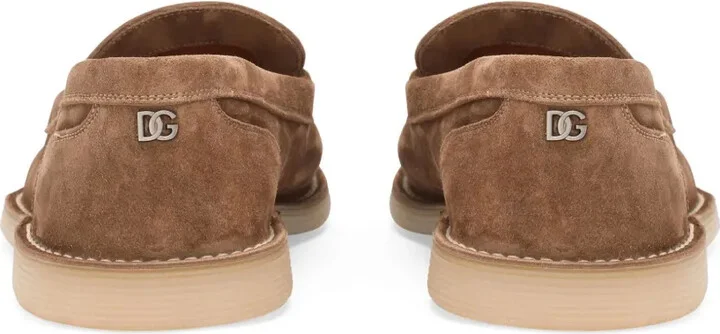 DG-plaque suede loafers - Image 3