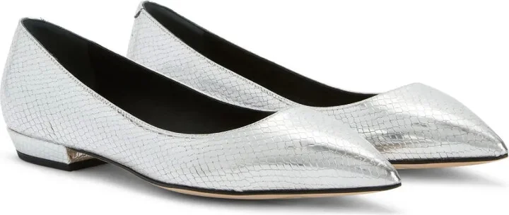 Dhalia snakeskin-effect ballerina shoes - Image 2