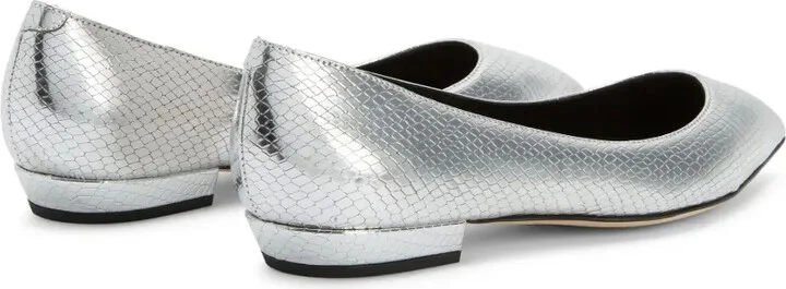 Dhalia snakeskin-effect ballerina shoes - Image 3