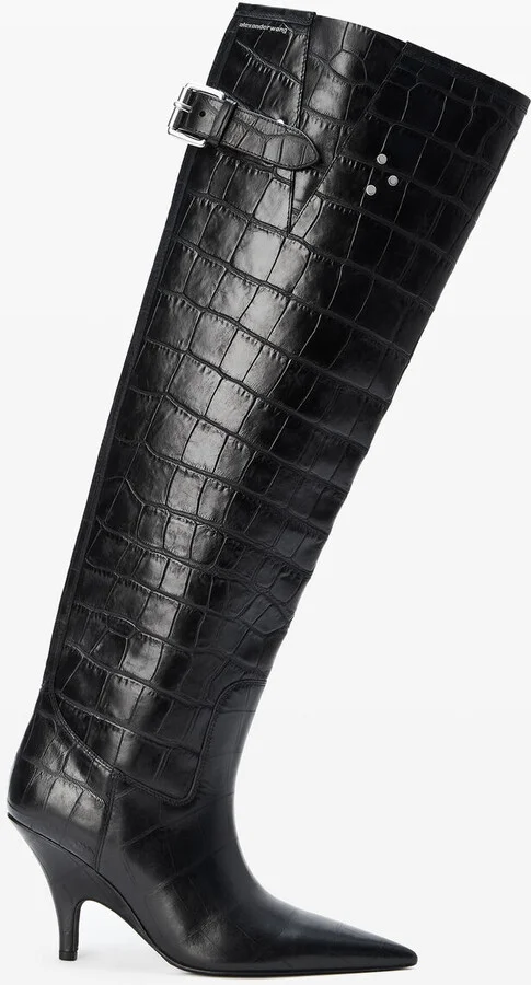 Diablo Open Back Tall Boot In Leather