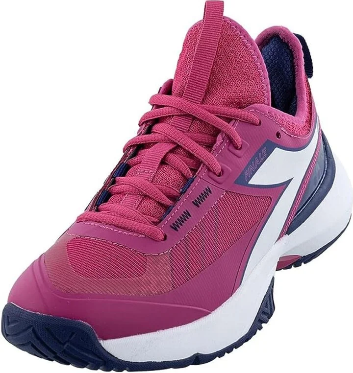 Diadora Women's Finale All Ground Tennis Shoe (Pink Yarrow/White/Blueprint