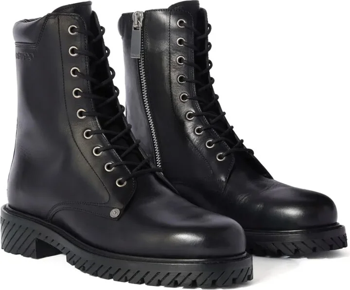 Diag-sole lace-up combat boots - Image 2