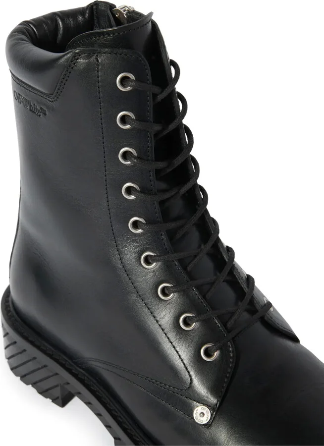 Diag-sole lace-up combat boots - Image 5