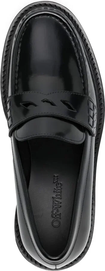 Diag-stripe leather loafers - Image 4
