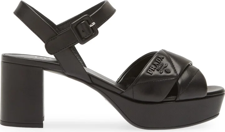 Diagram Quilted Leather Platform Sandal - Image 3