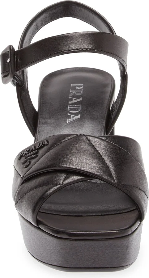 Diagram Quilted Leather Platform Sandal - Image 4