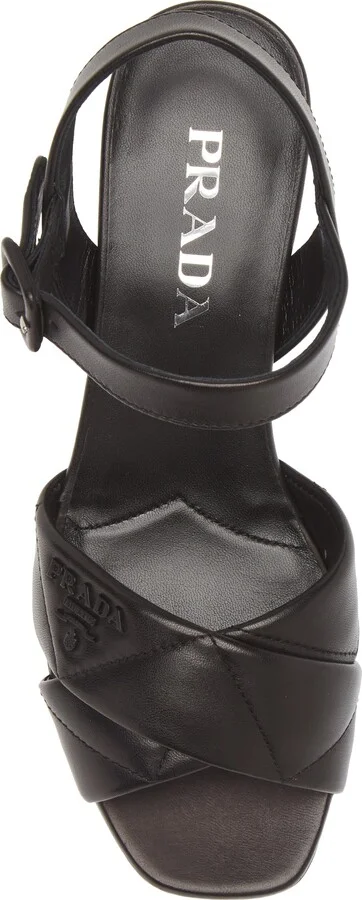 Diagram Quilted Leather Platform Sandal - Image 5