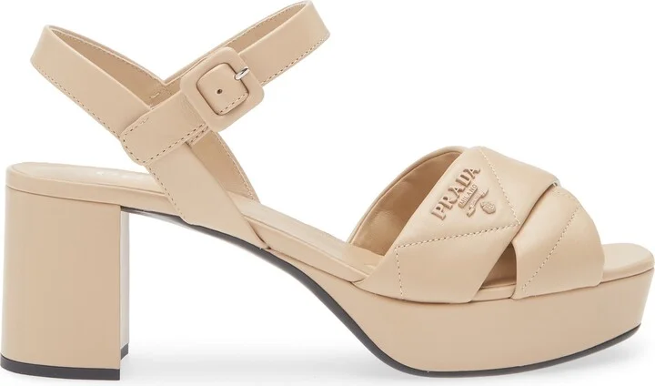 Diagram Quilted Leather Platform Sandal - Image 9