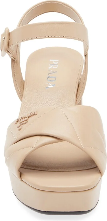 Diagram Quilted Leather Platform Sandal - Image 10