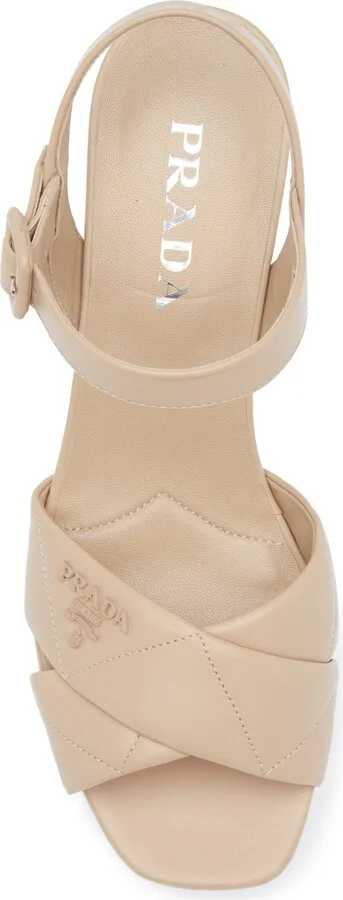 Diagram Quilted Leather Platform Sandal - Image 11