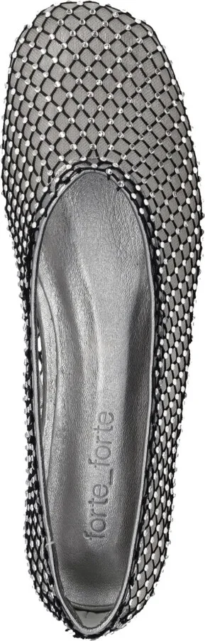 Diamanté-Detailing Mesh Ballet Flats - Image 4