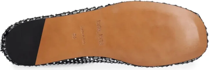 Diamanté-Detailing Mesh Ballet Flats - Image 5