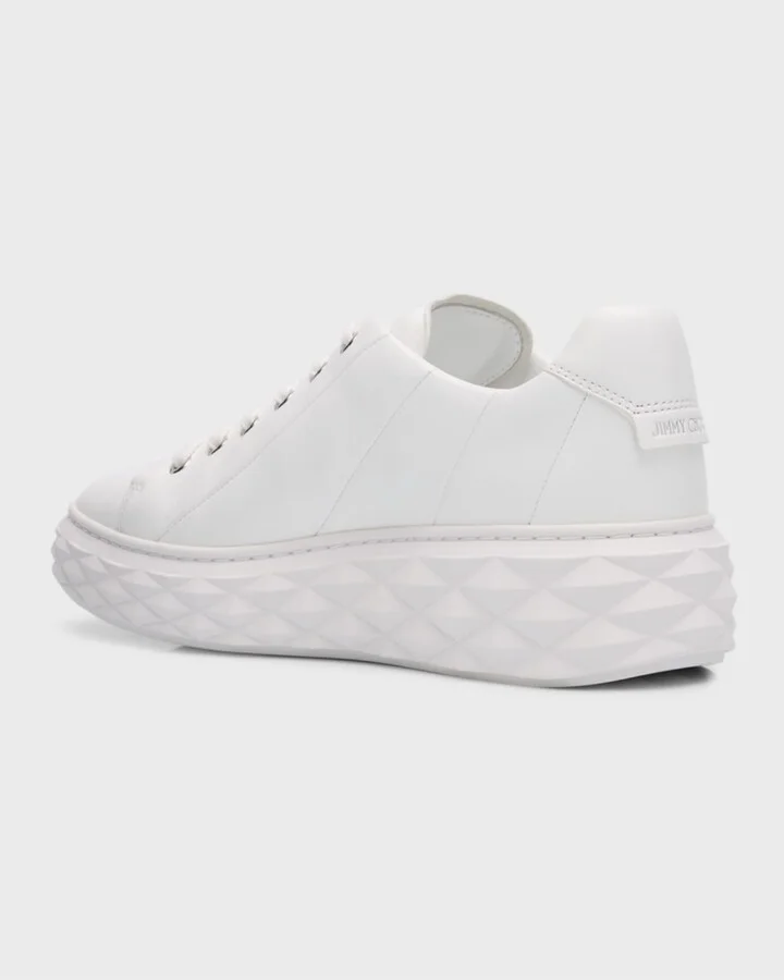 Diamond Leather Low-Top Sneakers - Image 2