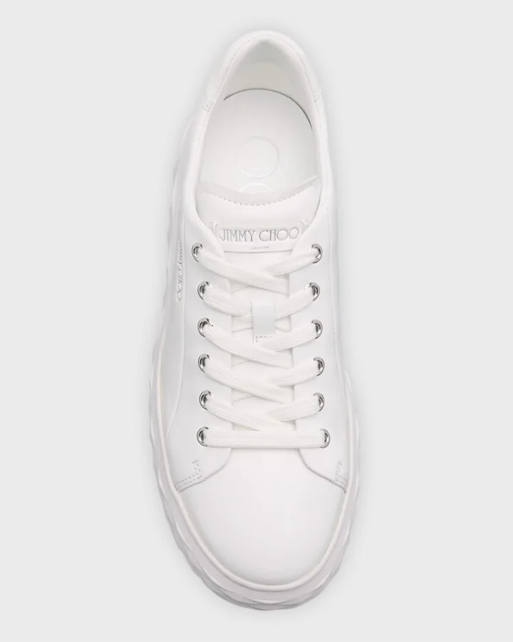Diamond Leather Low-Top Sneakers - Image 5
