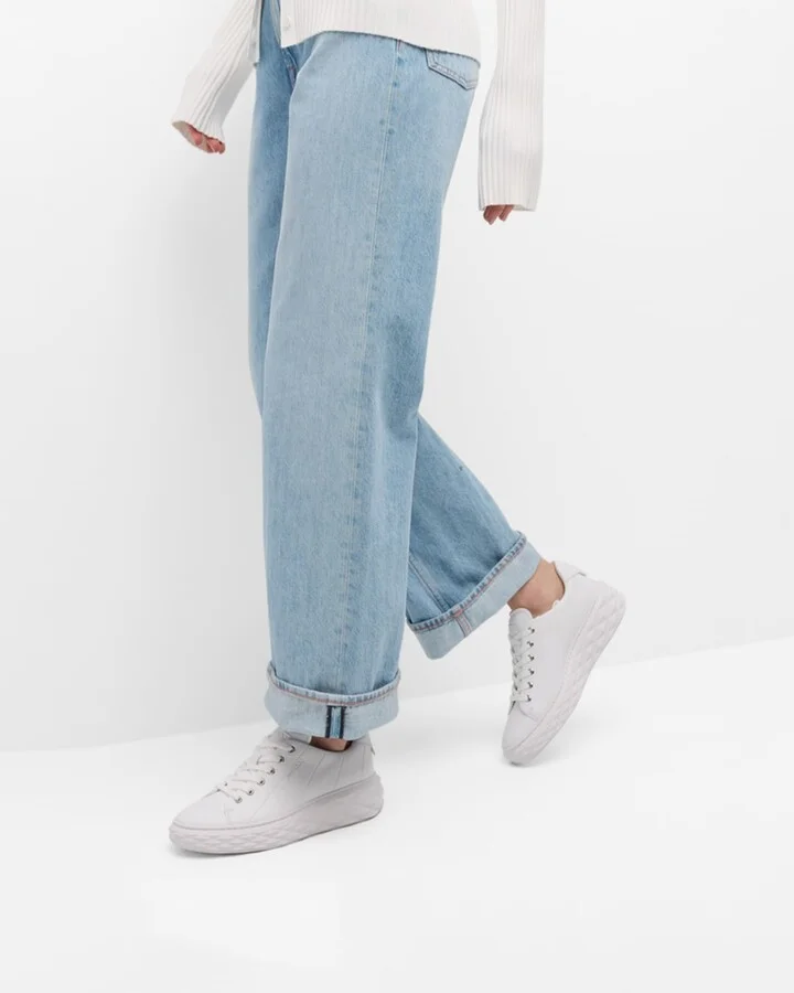 Diamond Leather Low-Top Sneakers - Image 6