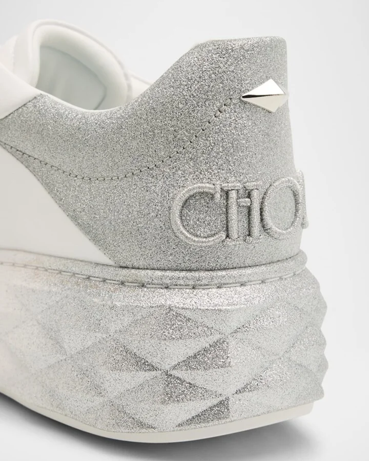 Diamond Leather Ombre Low-Top Sneakers - Image 6