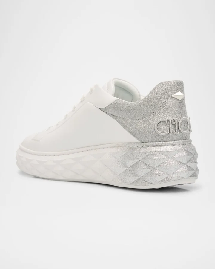 Diamond Leather Ombre Low-Top Sneakers - Image 8
