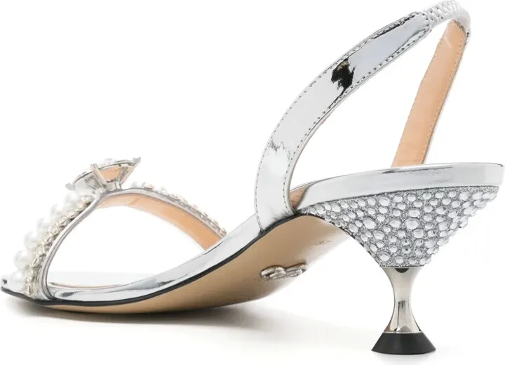 Diamond Of Elizabeth 55mm metallic sandals - Image 3