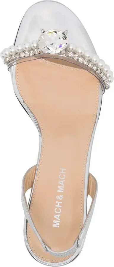 Diamond Of Elizabeth 55mm metallic sandals - Image 4