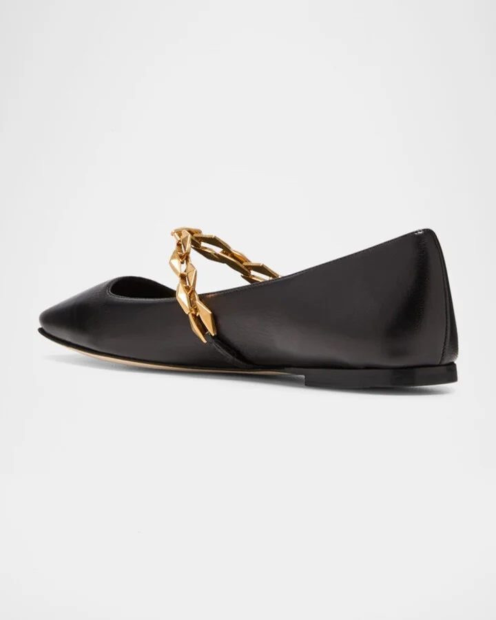 Diamond Tilda Chain Ballerina Flats - Image 5