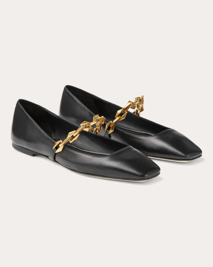 Diamond Tilda Embellished Leather Flat - Image 2