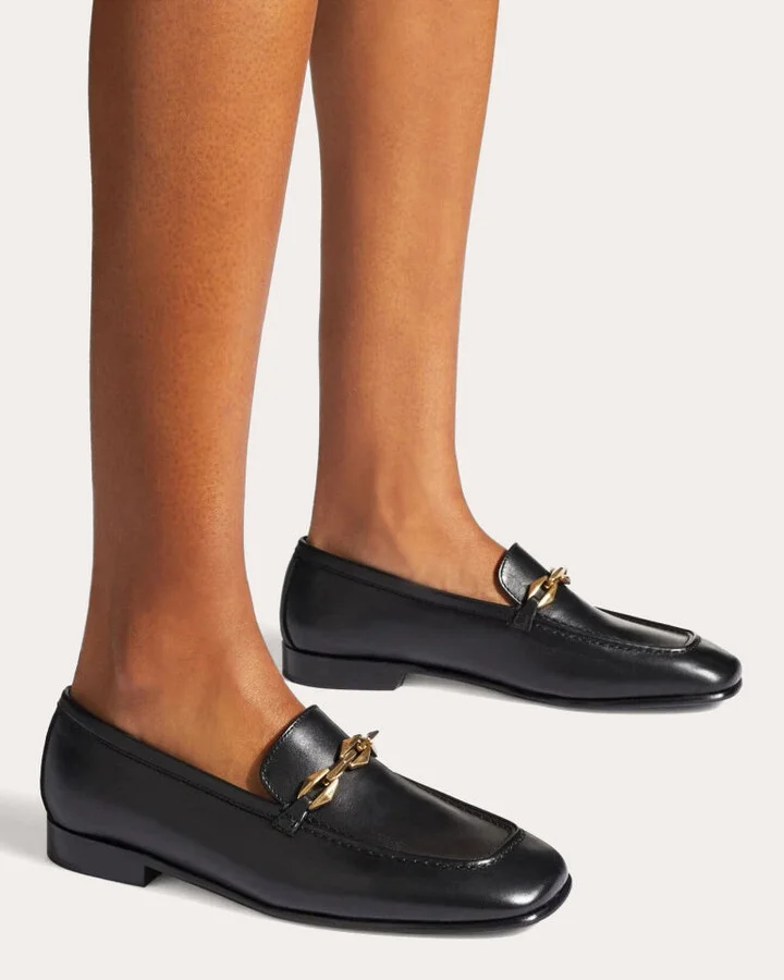 Diamond Tilda Embellished Leather Loafer - Image 2