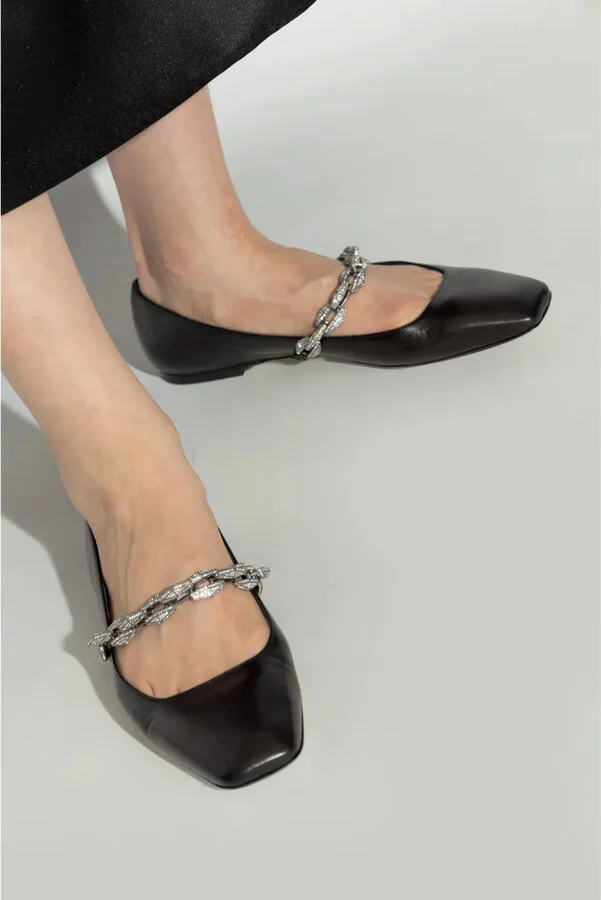 Diamond Tilda leather ballerina shoes - Image 2