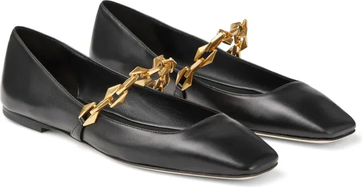 Diamond Tilda leather ballerina shoes - Image 2