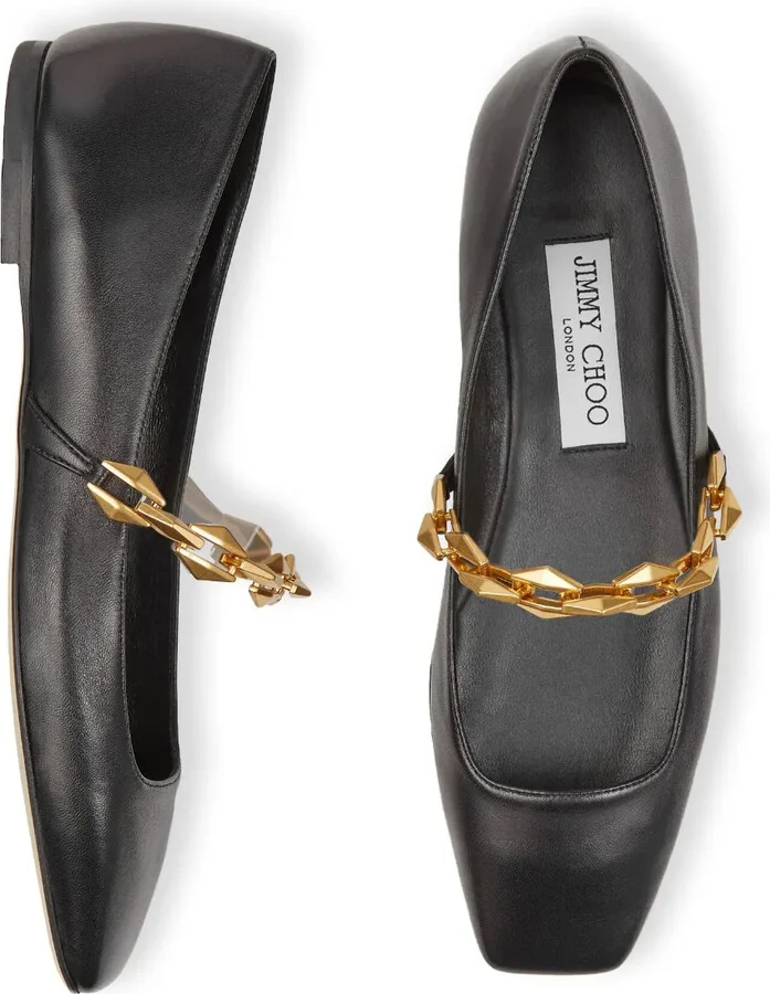 Diamond Tilda leather ballerina shoes - Image 4