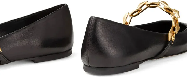 Diamond Tilda leather ballerina shoes - Image 5
